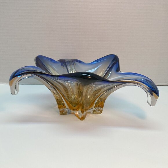 Murano Vase From JI Co. Italy Vintage Cristallo Venezia CCC Hand Blown Vase - Picture 1 of 13